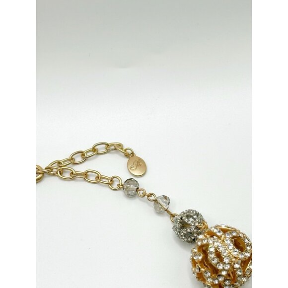 Stunning Brighton Rhinestone Encrusted Balls Beads Necklace 18-21” - Picture 4 of 6